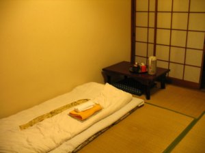 The tatami room in the ryoukan
